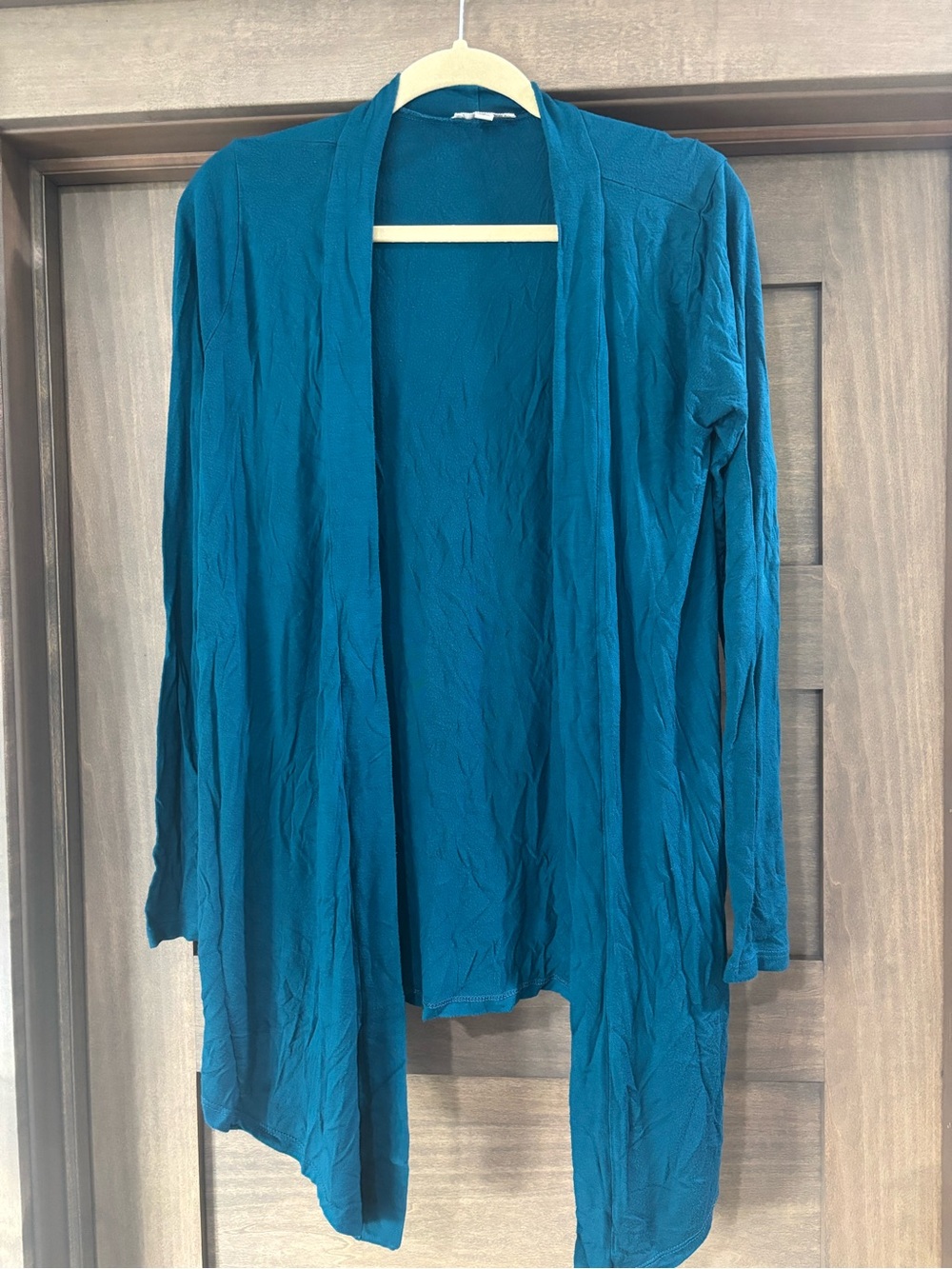 Zenana Outfitters Teal Open-Front Cardigan